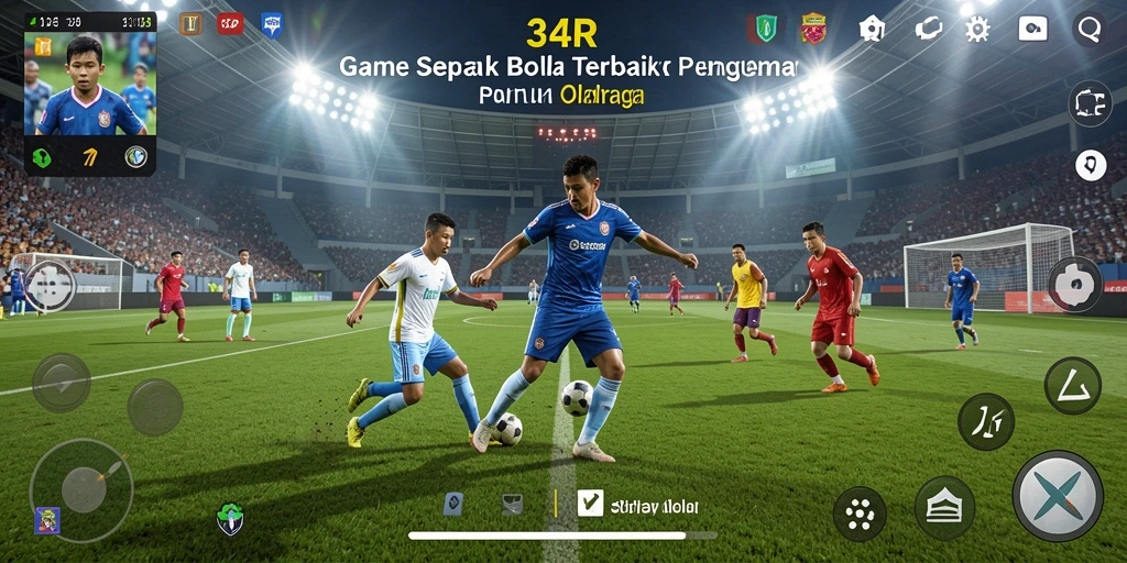 Tampilan permainan 34R yang memukau dengan aksi sepak bola nyata.