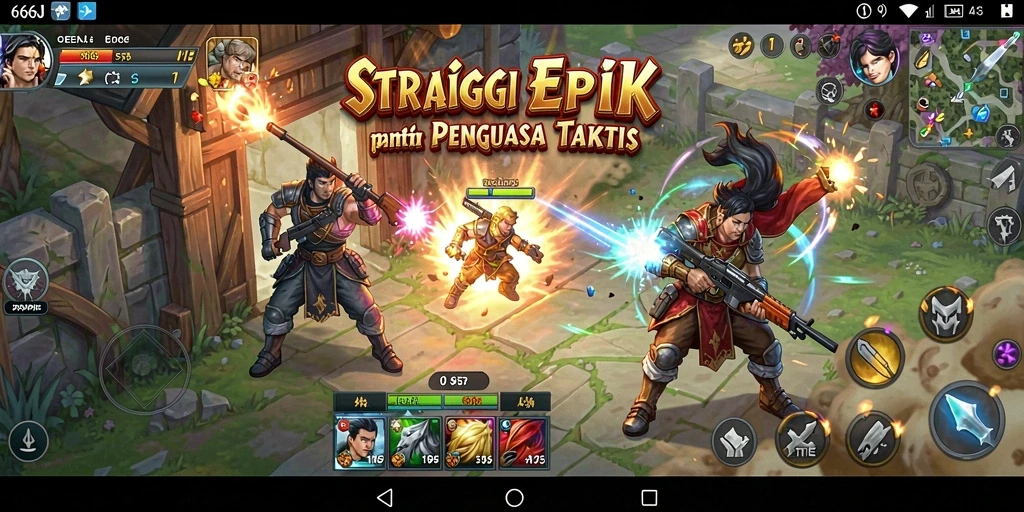 Tampilan gameplay strategis dari 666J yang mendebarkan.