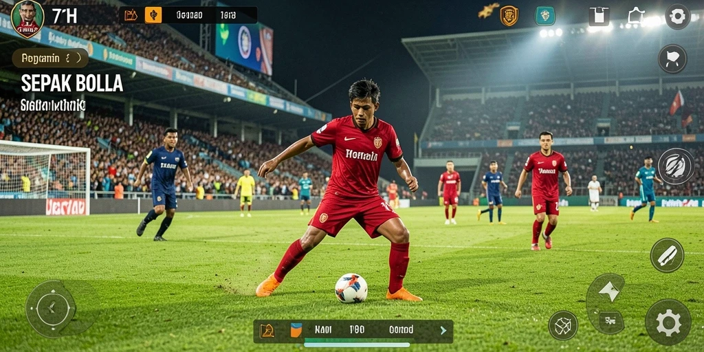 Gameplay seru sepak bola dalam 71H dengan grafis menawan.