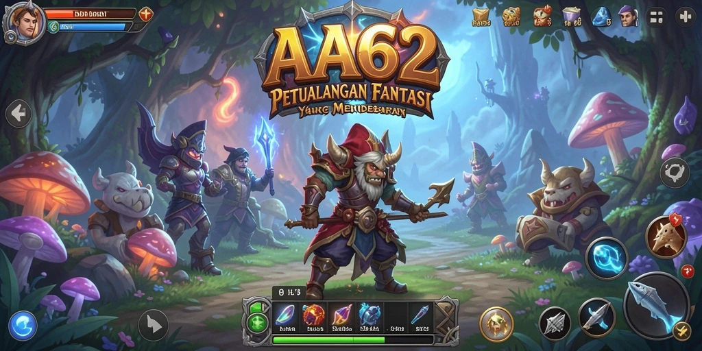 Tampilan gameplay AA62 yang seru dan penuh aksi RPG.