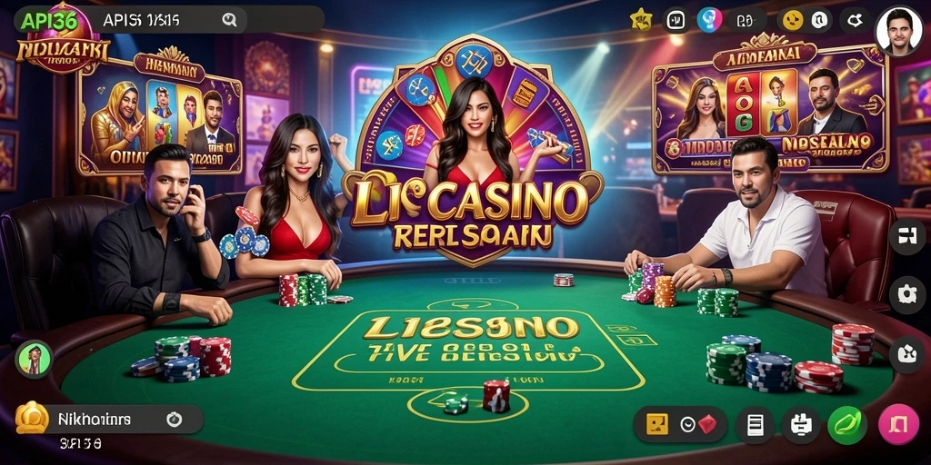 Screenshot gameplay Live Casino yang memberikan pengalaman mendebarkan.