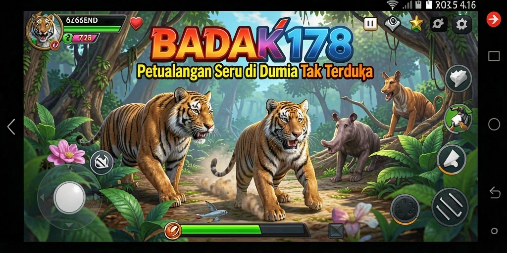 Tampilan gameplay seru dan mendebarkan dari BADAK178.