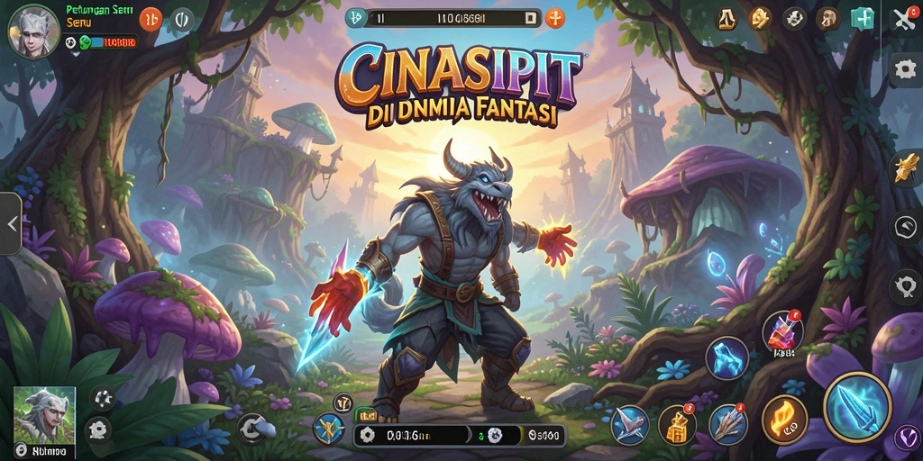 Gameplay mendebarkan dalam CINASIPIT menunjukkan dunia fantasi yang indah.
