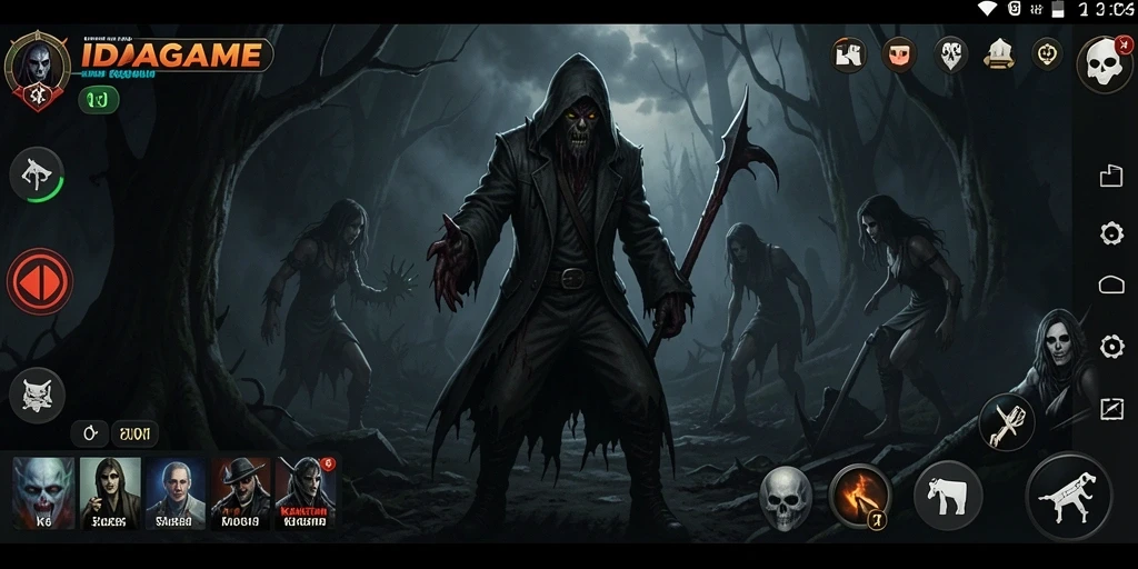 Tangkapan layar gameplay IDAGAME yang menampilkan momen ketegangan dan kengerian.