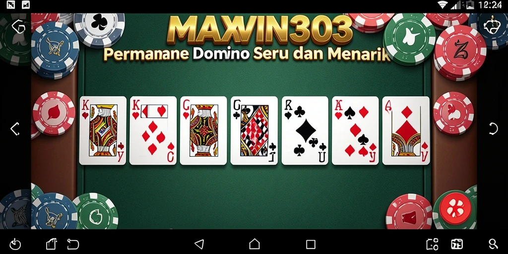 Tampilan utama gameplay Domino MAXWIN303 yang seru dan interaktif.