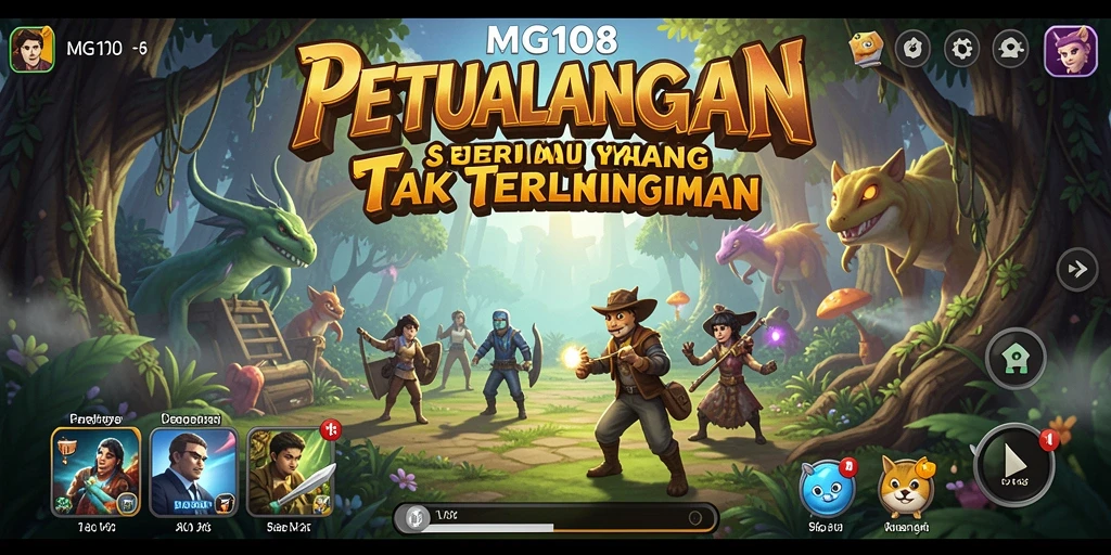 Screenshot gameplay MG108 yang menunjukkan petualangan seru dan tantangan.
