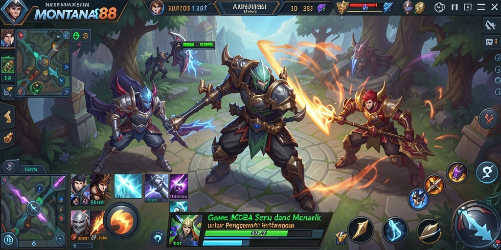 Gameplay seru MONTANA88 dengan pertarungan intens MOBA.