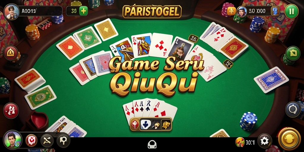 Tampilan screenshot utama PARISTOGEL menampilkan serunya gameplay QiuQiu.