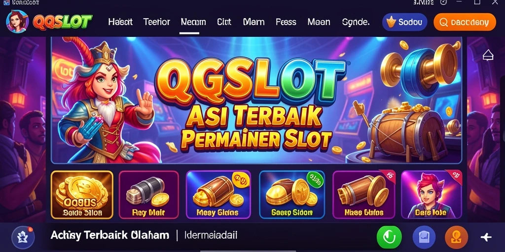 Tangkapan layar menunjukkan gameplay yang mendebarkan dan penuh aksi di QQSLOT.