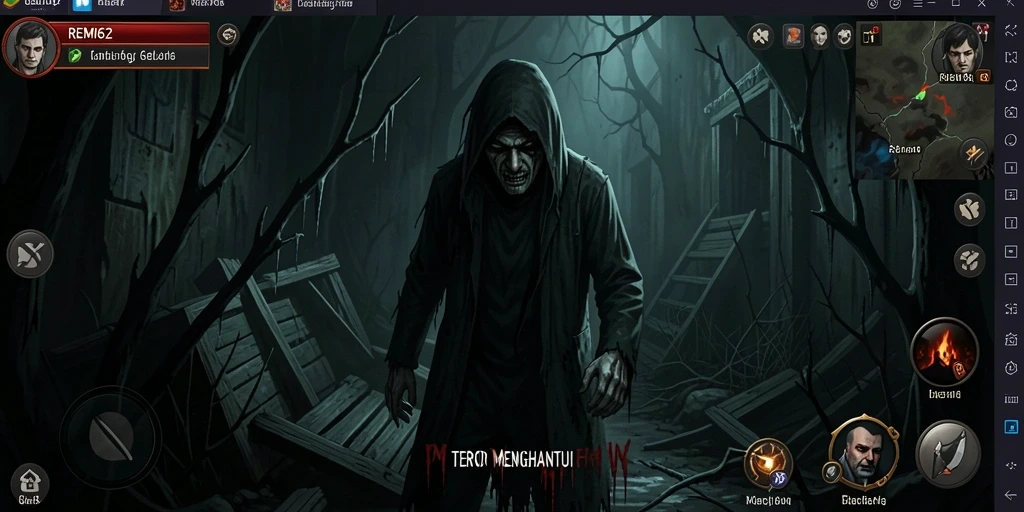 Tampilan gameplay mengerikan dalam REMI62 yang menantang keberanian Anda.