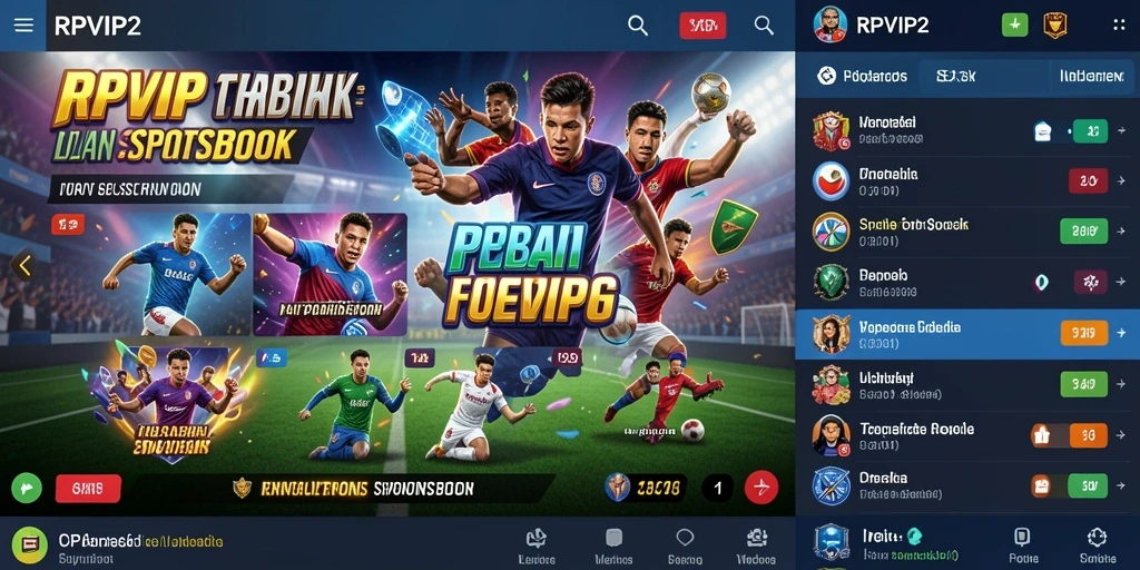 Tangkapan layar utama RPVIP2 menampilkan suasana taruhan yang dinamis.