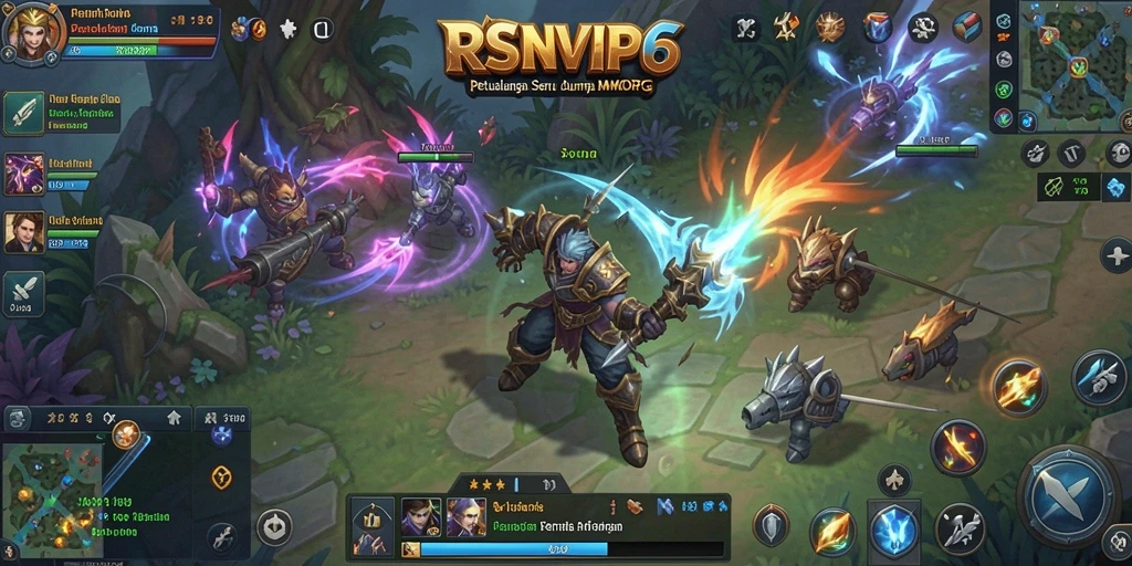 Tampilan gameplay menarik dari RSNVIP6 yang menunjukkan aksi pertempuran.